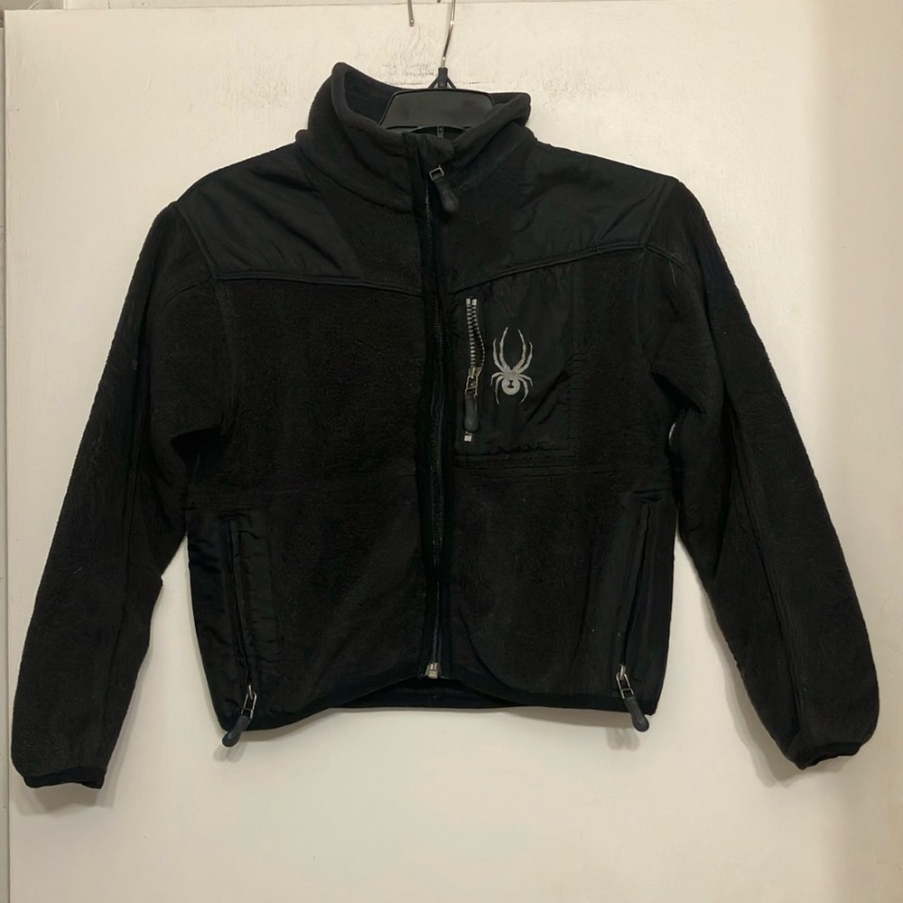 Spyder boys fleece outerwear multi pocket zip front jacket XS kids